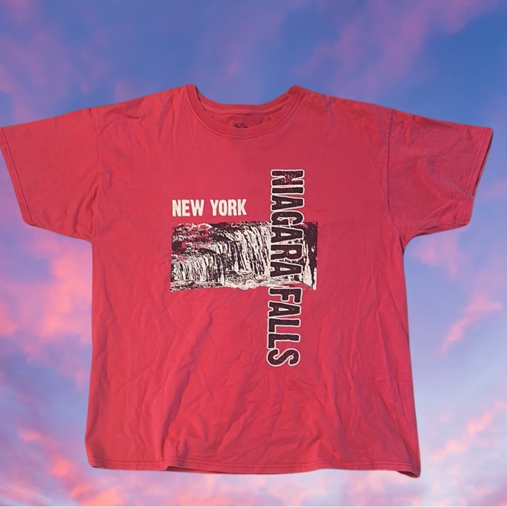 Vintage early 2000s Pink Niagara Falls NY Tee Size XL